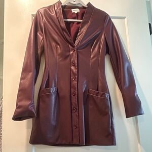 superdown Burgundy Blazer Jacket